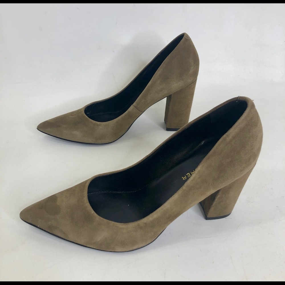 Marc Fisher Mfdaniela Green Khaki Block Heels